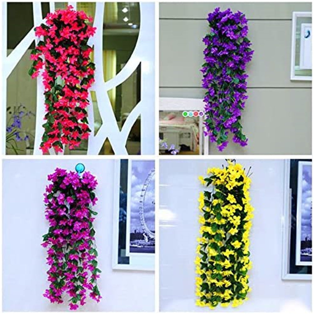 Simulated Violet Wall Hanging Flower Vine
