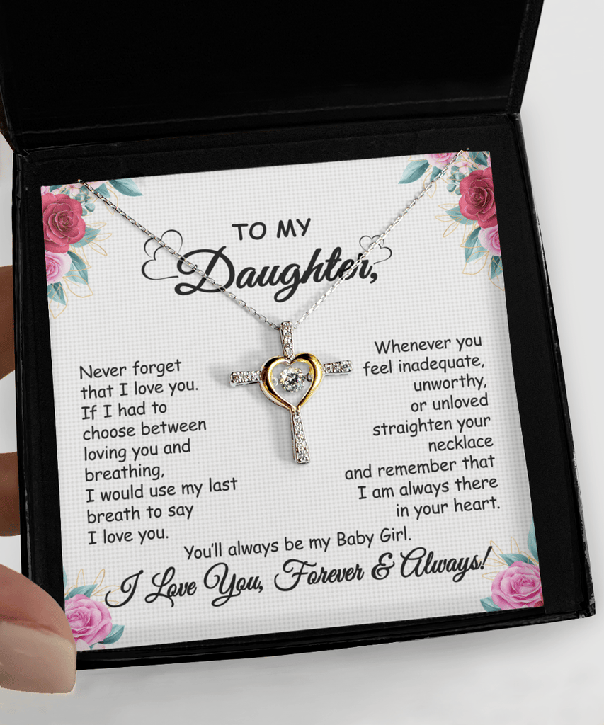 Cross Dancing Necklace With Message Card