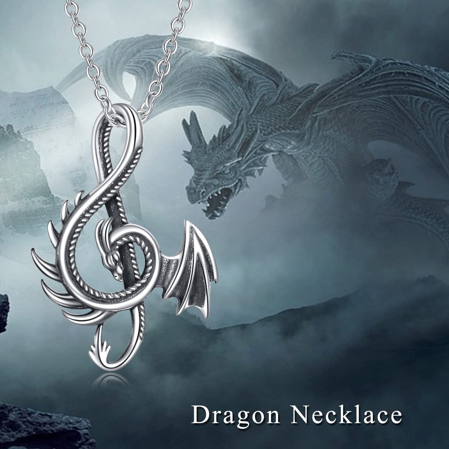 '' Always Be Yourself '' Dragon Necklace