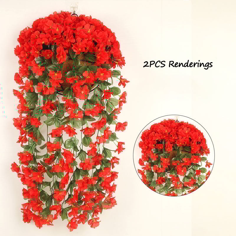 Simulated Violet Wall Hanging Flower Vine