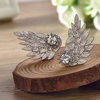 '' I Will Be Always Here With You '' Angel Wing Earrings