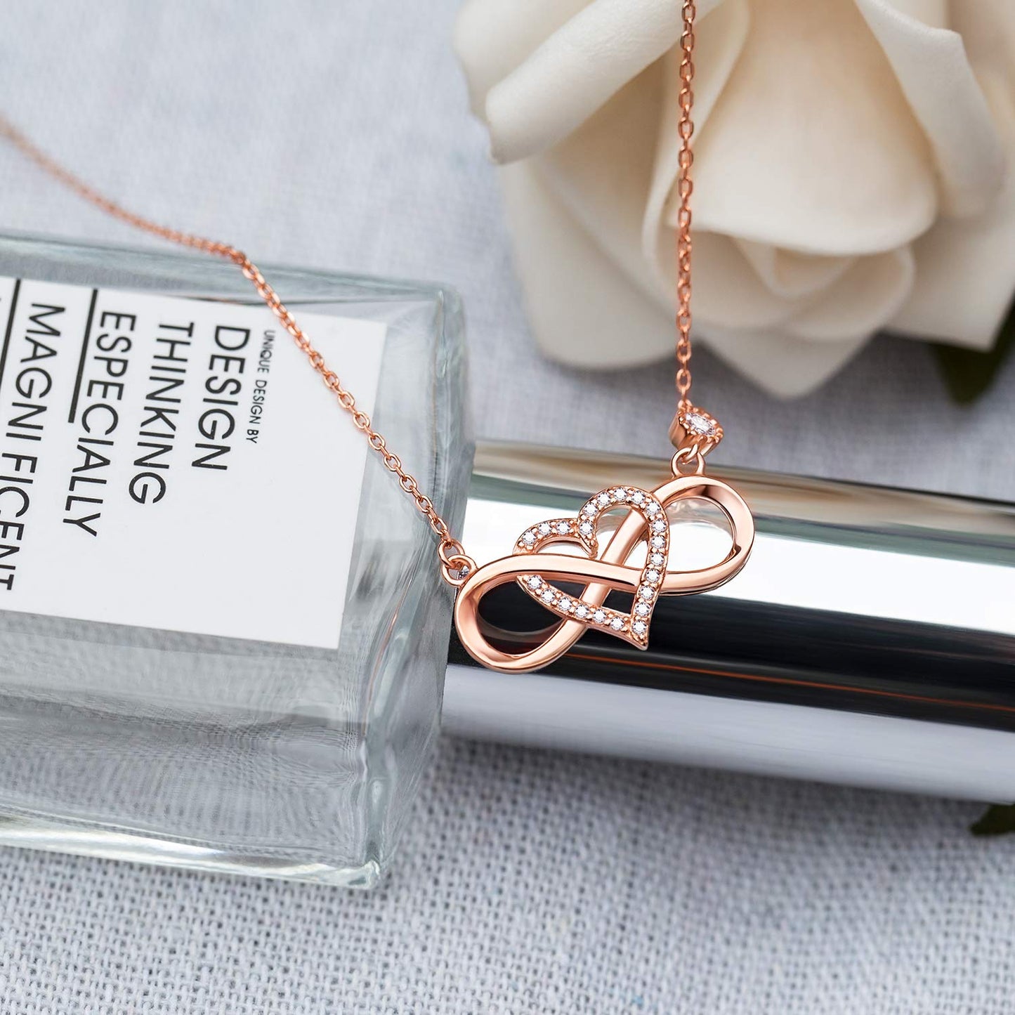 ''I Love You To Infinity And Beyond '' Infinity Love Necklace