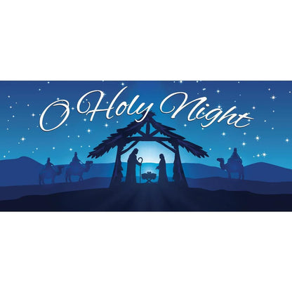 7 ft. x 16 ft. Nativity Scene O' Holy Night-Christmas Garage Door Decor  for Double Car Garage