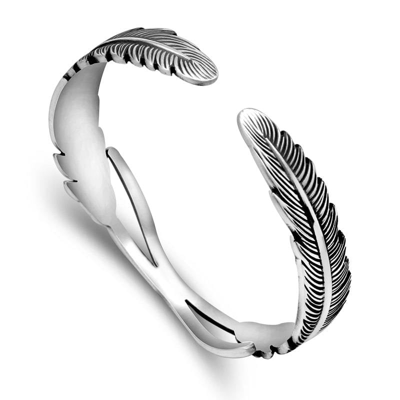 '' I will be always here with you '' Feather Bracelet