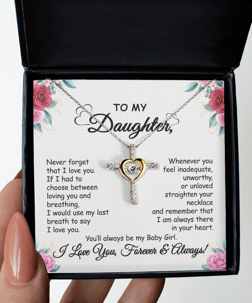 Cross Dancing Necklace With Message Card