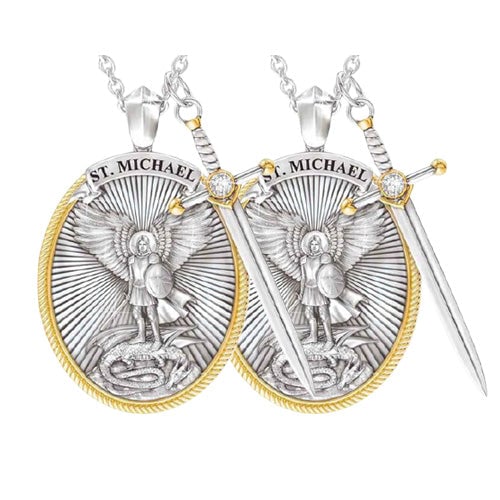 St. Michael Archangel Pendant (Necklace) -Half price from the second one- Order 2 Enjoy the Price $9.99/Pc