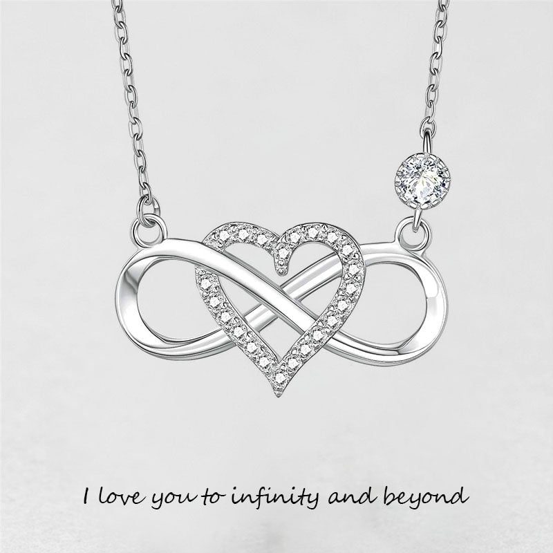 ''I Love You To Infinity And Beyond '' Infinity Love Necklace