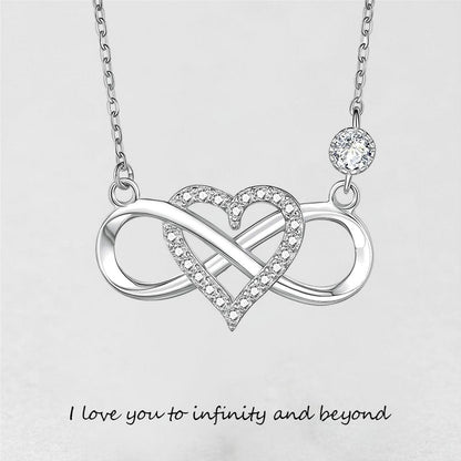 ''I Love You To Infinity And Beyond '' Infinity Love Necklace