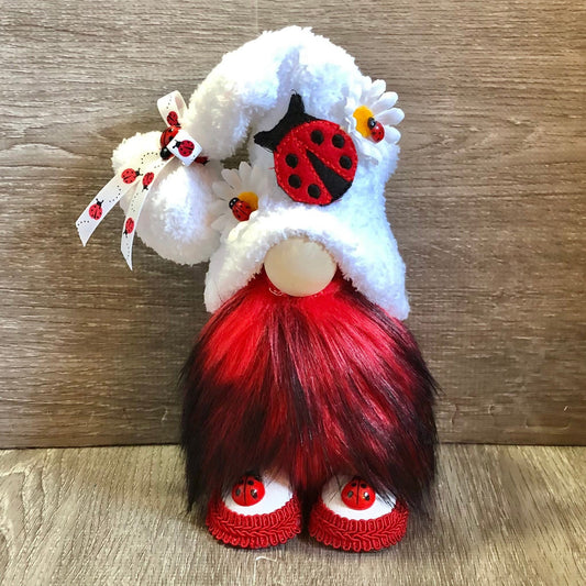 Ladybug Daisy Gnome